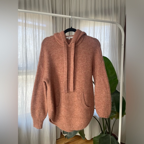 Madewell Sweaters - Madewell Dusty Pink Hooded Sweater will blend size XS oversized